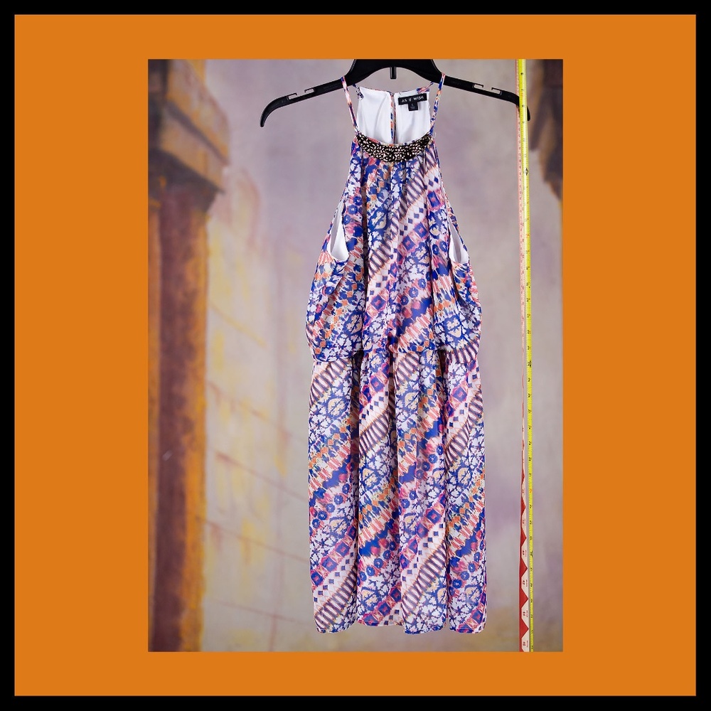 BLOW OUT Gold Metal and Bright Dress